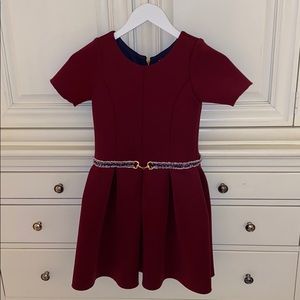 Zoe LTD Girls Burgundy Dress